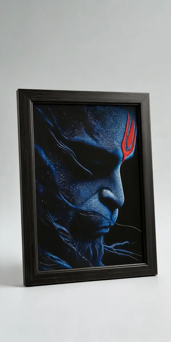 Pvc_Frame_Devotional_Lord_Hanuman_Portrait_Framed_Wall_Art