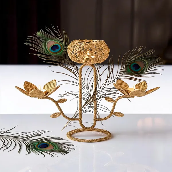 Metal_Traditional_Peacock_Feather_Floral_Candle_Holder