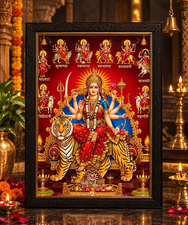 Black_Framed_Navdurga_Religious_Wall_Art