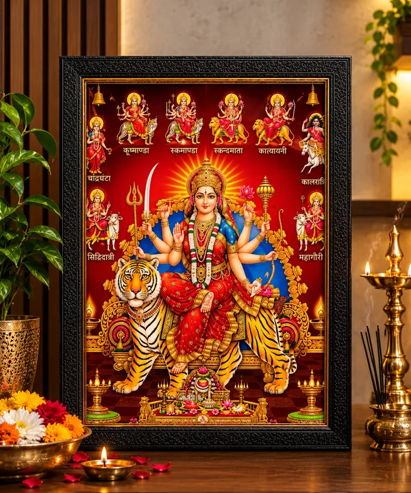 Black_Framed_Navdurga_Religious_Wall_Art