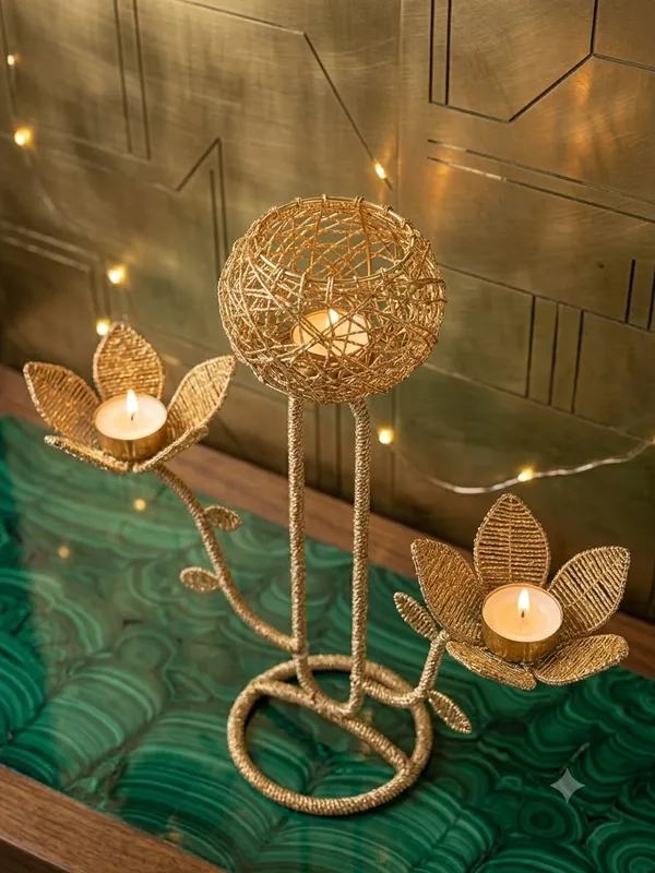 Metal_Peacock_Feather_Floral_Candle_Holder