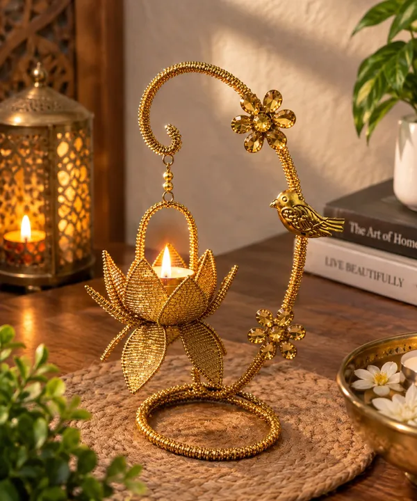 Metal_Traditional_Floral_Lotus_Diya_Stand