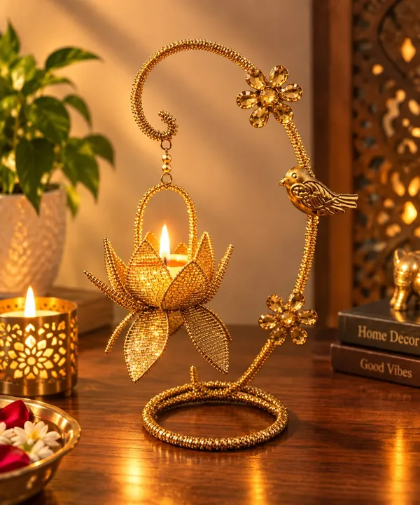 Metal_Traditional_Floral_Lotus_Diya_Stand