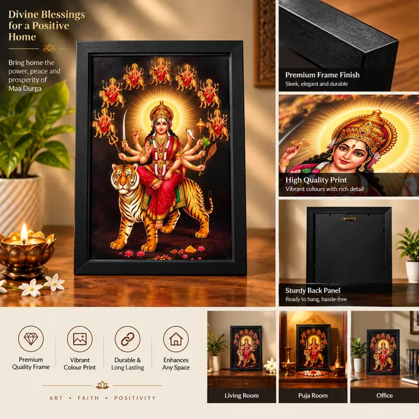 Black_Traditional_Maa_Durga_Framed_Wall_Art