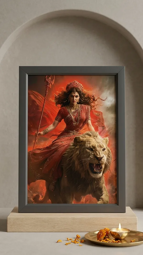 Black_Framed_Navdurga_Religious_Wall_Art