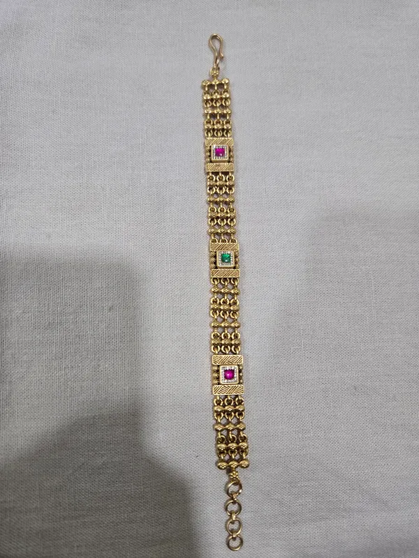 Gold_Tone_Multi-Coloured_Stone_Bracelet_for_Women