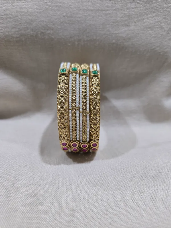 Gold_Tone_Embellished_Bangle_Set_for_Women