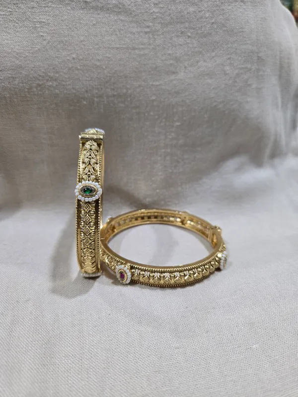 Gold_Tone_Embellished_Bangles_for_Women