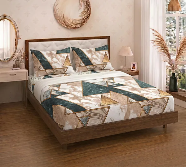 Cotton_Polyester_Blend_Multicolour_Modern_Geometric_Print_Fitted_Bedsheet
