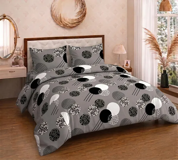 Cotton_Polyester_Blend_Contemporary_Circular_Print_Flat_Double_Bedsheet