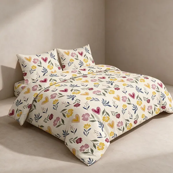 Cotton_Polyester_Blend_White_Botanical_Floral_Print_Duvet_Cover