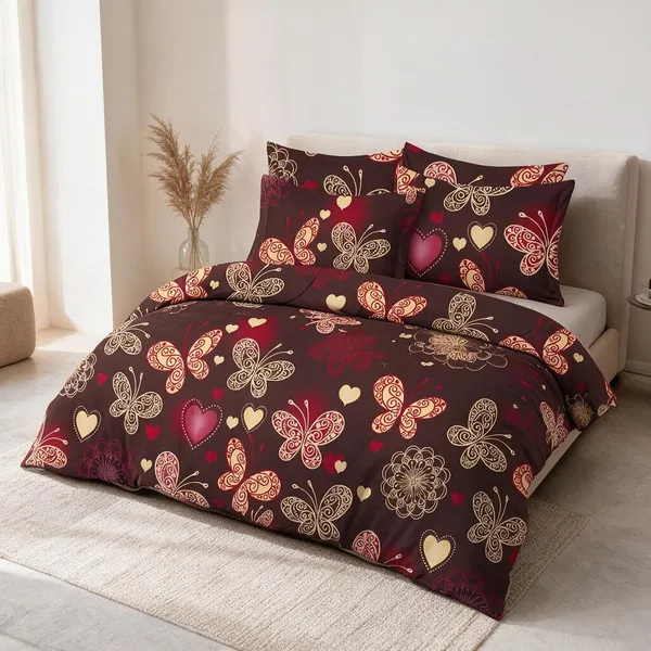 Cotton_Polyester_Blend_Maroon_Butterfly_Ornamental_Print_Double_Bedsheet