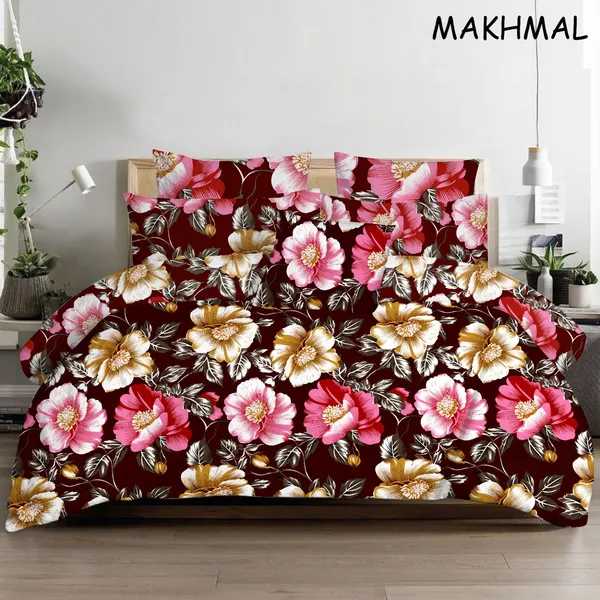 Maroon_Floral_Print_Sofa_Cover