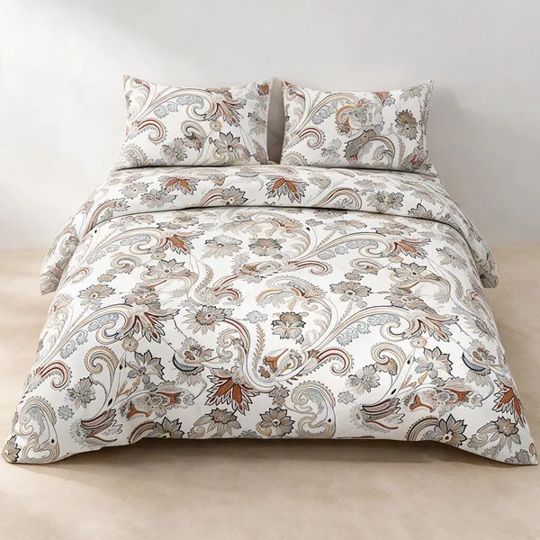 Cotton_Polyester_Blend_White_Floral_Paisley_Print_Double_Bedsheet