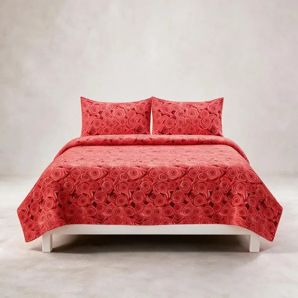 Cotton_Polyester_Blend_Red_Rose_Floral_Print_Double_Bedsheet