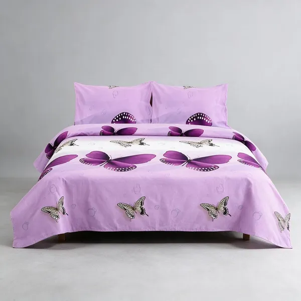 Cotton_Polyester_Blend_Rose_Lavender_Butterfly_Print_Double_Bedsheet
