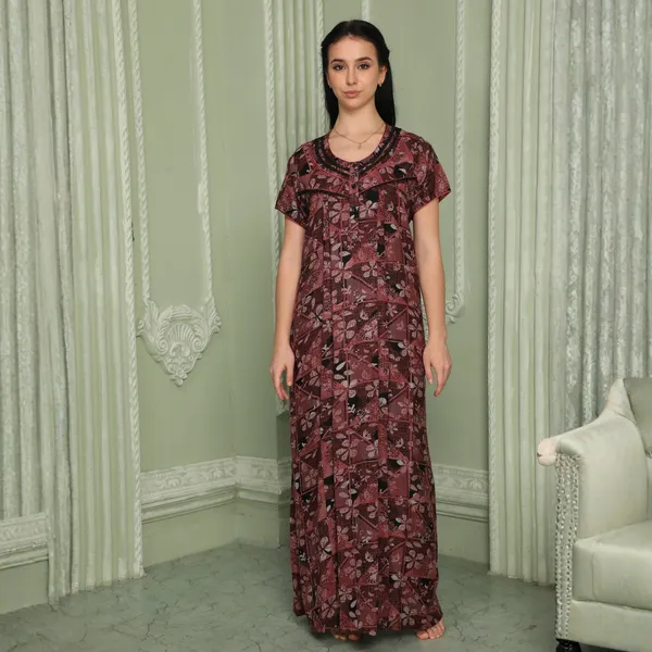 Nighty_Gown_with_Side_Pocket_|_Regular_Night_Gown_|_Night_Wear_Maxi_Nighties_|_Red