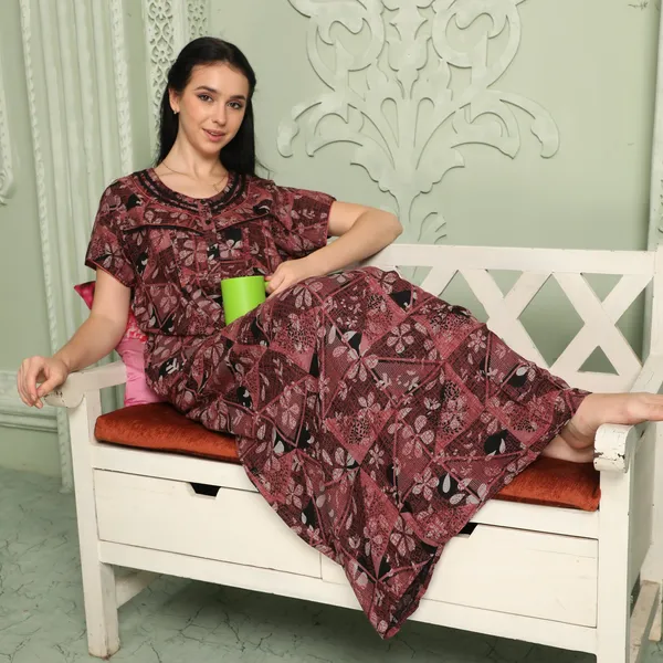 Nighty_Gown_With_Side_Pocket_|_Regular_Night_Gown_|_Night_Wear_Maxi_Nighties_|_Red