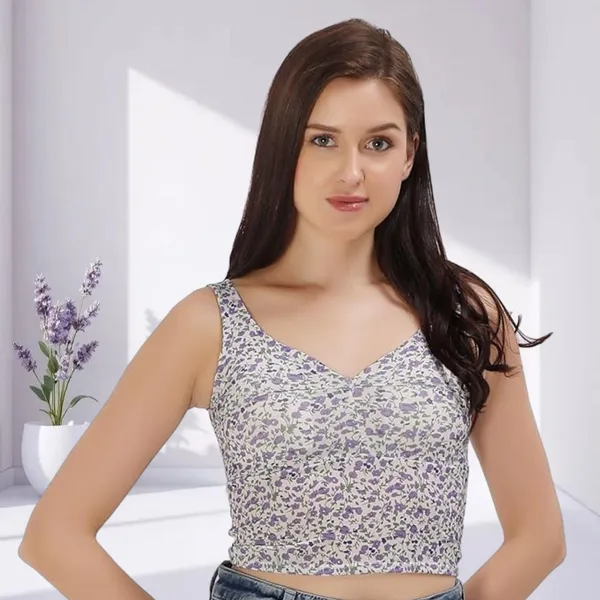 Floral_Crop_Top_|_Blend_Sleeveless_V-Neck_Top_|_Stylish_Summer_Wear_|_Printed_Western_Top