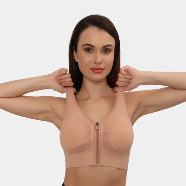 Padded_Wirefree_Front_Zip_Closure_Sports_Bra_Medium_Impact_Yoga_Bras_Racerback_Workout_Gym_Bra