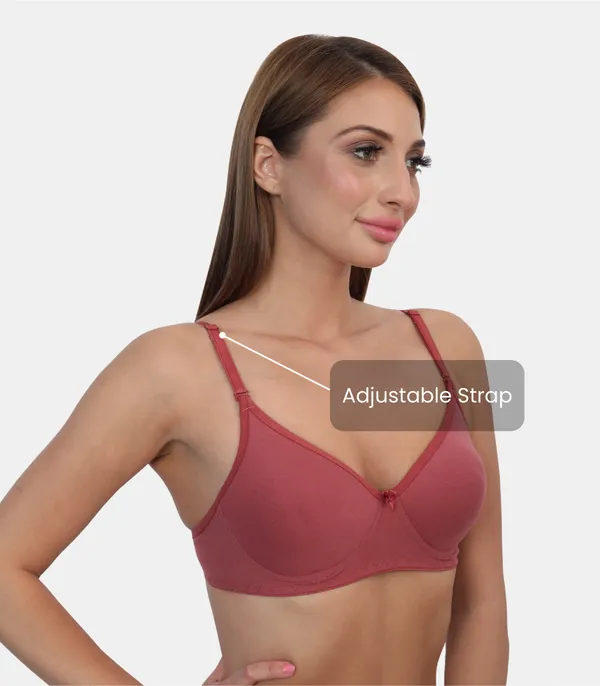PC_Interlock_Fabric_Full_Coverage_Padded_Non-Wired_Adjustable_&_Removable_Straps_Tshirt_Bra,_B_Cup