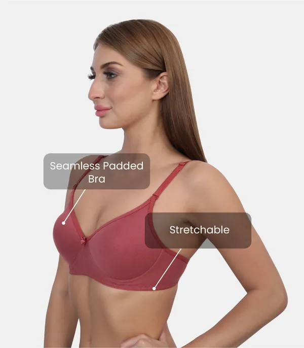 PC_Interlock_Fabric_Full_Coverage_Padded_Non-Wired_Adjustable_&_Removable_Straps_Tshirt_Bra,_B_Cup