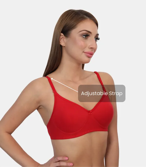 PC_Interlock_Fabric_Full_Coverage_Padded_Non-Wired_Adjustable_&_Removable_Straps_Tshirt_Bra,_B_Cup