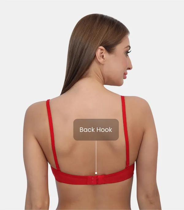 Pc_Interlock_Fabric_Full_Coverage_Padded_Non-Wired_Adjustable_&_Removable_Straps_Tshirt_Bra,_B_Cup