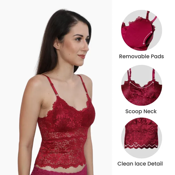 /Girl's_Lightly_Padded_Floral_Camisole_With_Light_Padding_Breathable_&_Spaghetti_Straps_Lingerie