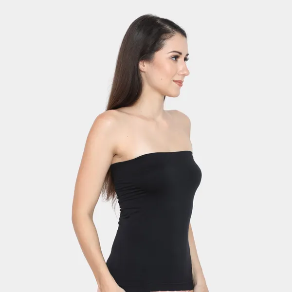 Casual_Style_Long_Bandeau_Tube_Relaxed_Fit_Top_Inner_Camisole_Non_Padded_Wire_Free_Seamless
