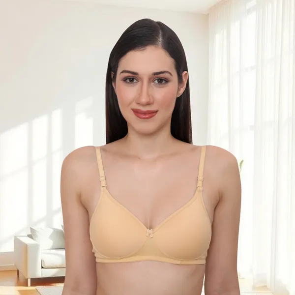 Pc_Interlock_Fabric_Full_Coverage_Padded_Non-Wired_Adjustable_Straps_Tshirt_Bra_Everyday_Bra,_C_Cup
