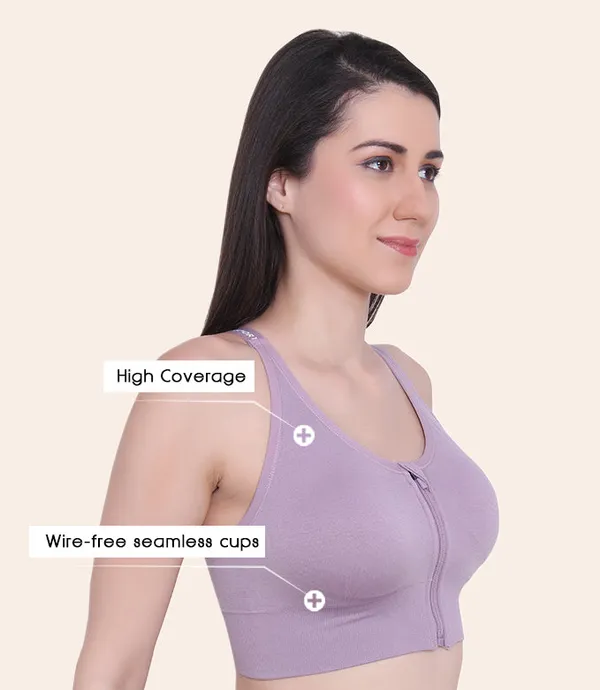 Womens_Zipper_Front_Sports_Bra_Padded_Wire_Free_Full_Coverage_Yoga_Running_Gym_Wear_with_Criss