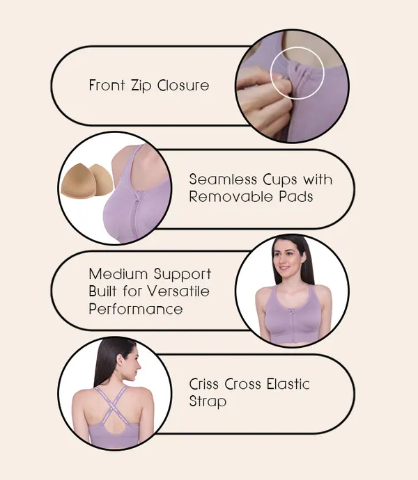 Womens_Zipper_Front_Sports_Bra_Padded_Wire_Free_Full_Coverage_Yoga_Running_Gym_Wear_with_Criss