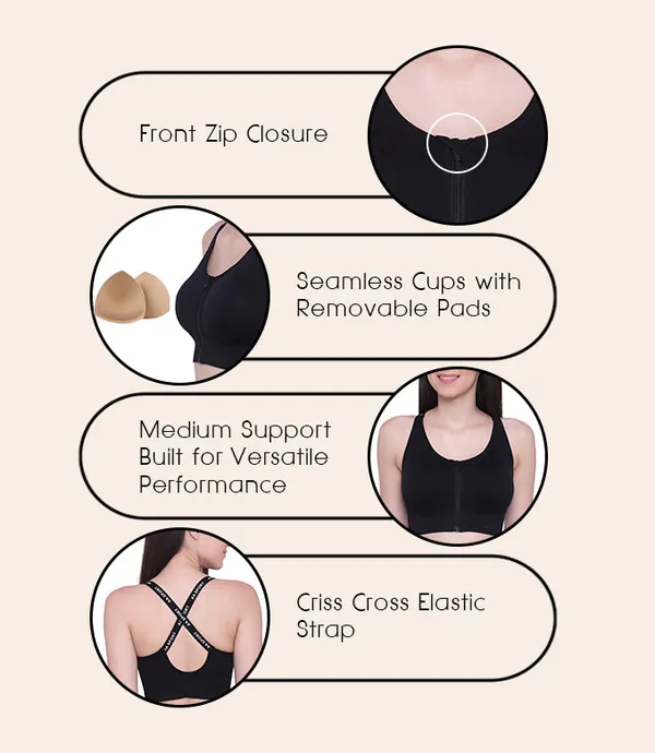 Womens_Zipper_Front_Sports_Bra_Padded_Wire_Free_Full_Coverage_Yoga_Running_Gym_Wear_with_Criss