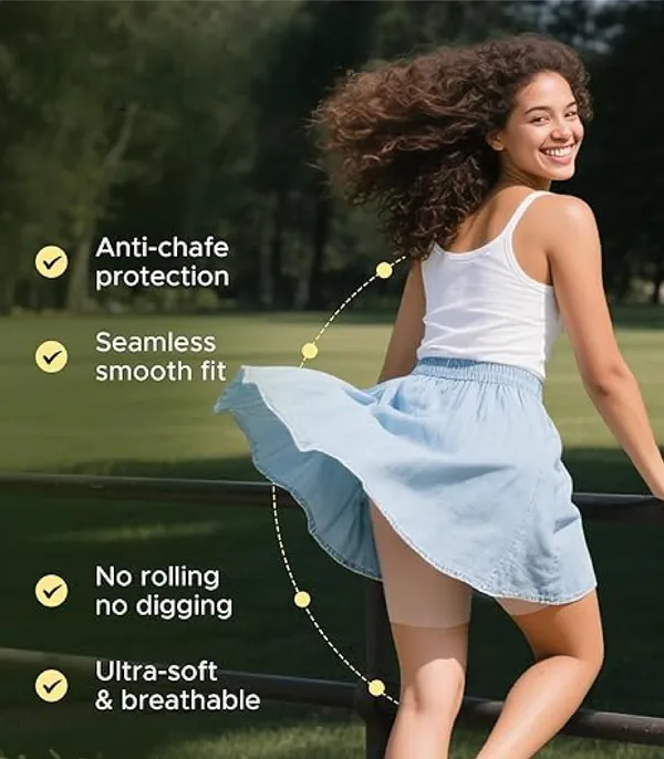High_Waist_Stretchable_Skin_Fit_Shorties_Seamless_Under_Skirt_Cycling_Biker_Bicycle_Shorts