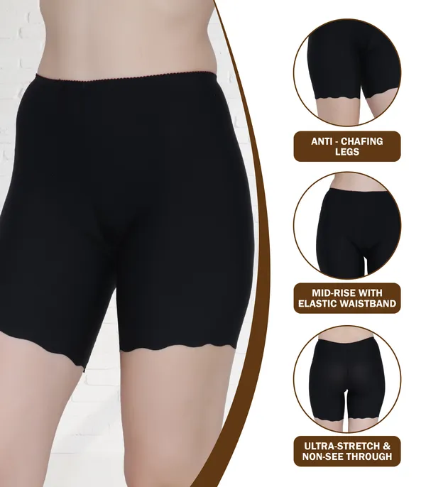 High_Waist_Stretchable_Skin_Fit_Shorties_Seamless_Under_Skirt_Cycling_Biker_Bicycle_Shorts