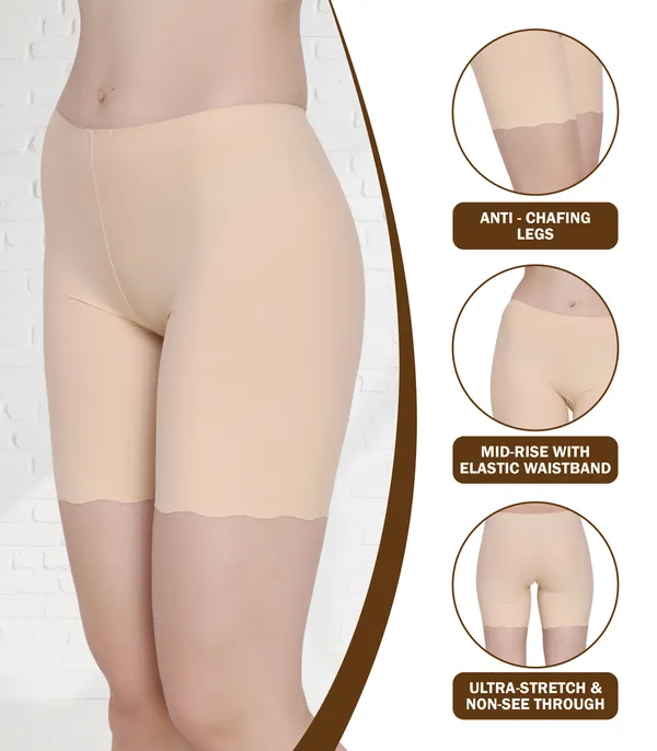 High_Waist_Stretchable_Skin_Fit_Shorties_Seamless_Under_Skirt_Cycling_Biker_Bicycle_Shorts