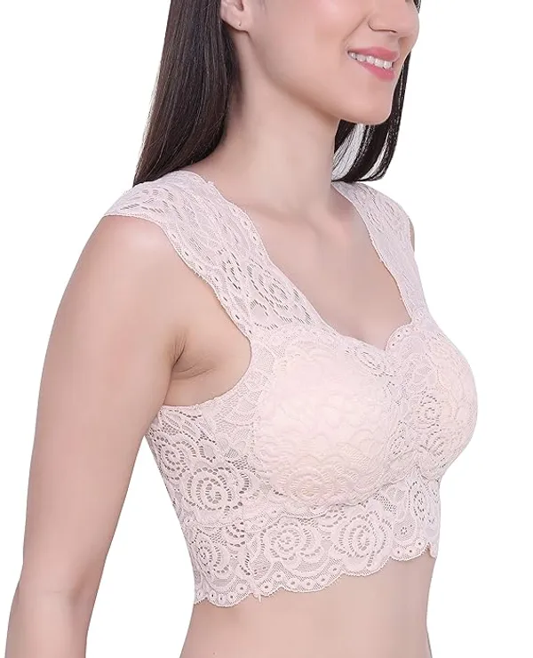 Lightly_Padded_Full_Coverage_Everyday_Bra_|_Soft_Floral_Bralette_Bandeau_Bra_Crop_Tube_Top