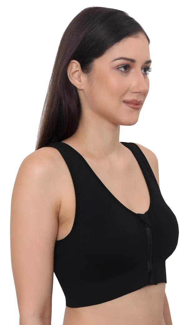 Padded_Wirefree_Front_Zip_Closure_Sports_Bra_Medium_Impact_Yoga_Bras_Racerback_Workout_Gym_Bra