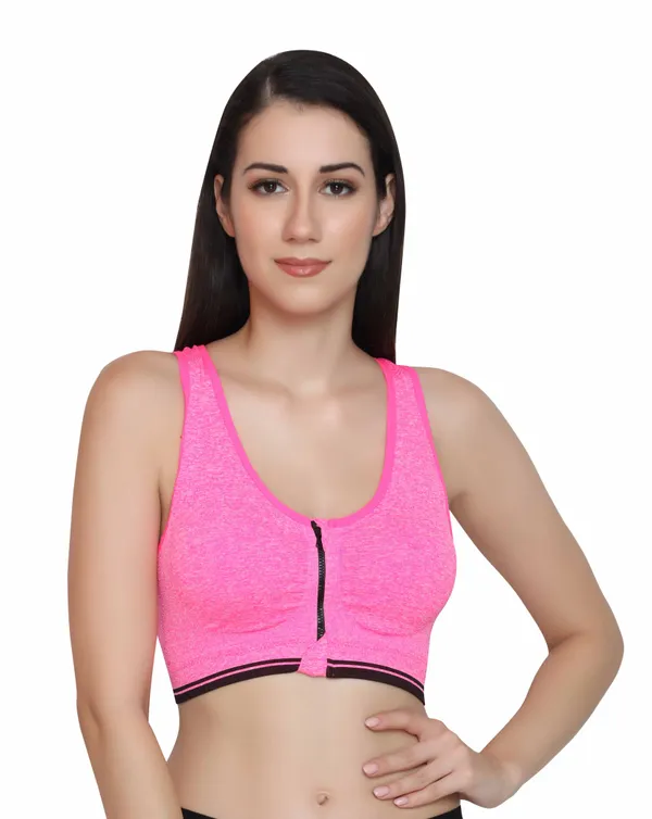 Padded_Wirefree_Front_Zip_Closure_Sports_Bra_Medium_Impact_Yoga_Bras_Racerback_Workout_Gym_Bra