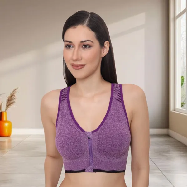 Padded_Wirefree_Front_Zip_Closure_Sports_Bra_Medium_Impact_Yoga_Bras_Racerback_Workout_Gym_Bra