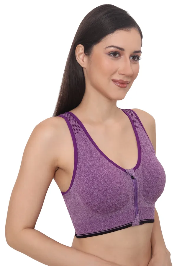 Padded_Wirefree_Front_Zip_Closure_Sports_Bra_Medium_Impact_Yoga_Bras_Racerback_Workout_Gym_Bra