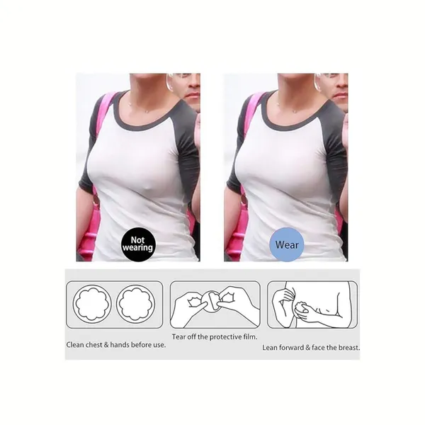 5_Pair_Ultra_Thin_Nipple_Cover/Bra_Pad_Patches/Self_Adhesive_Sticker_Peel_And_Stick_Bra_Petals