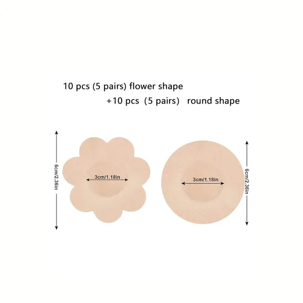 5_Pair_Ultra_Thin_Disposable_Nipple_Pasties_Cover/Bra_Pad_Patches/Self_Adhesive_Sticker_Peel