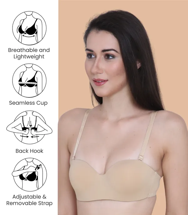 Demi_Cup_Bra_|,_Padded,_Underwired_Bra_|_Adjustable_Detachable_Straps,_Low_Coverage_Demi_Bra_(in