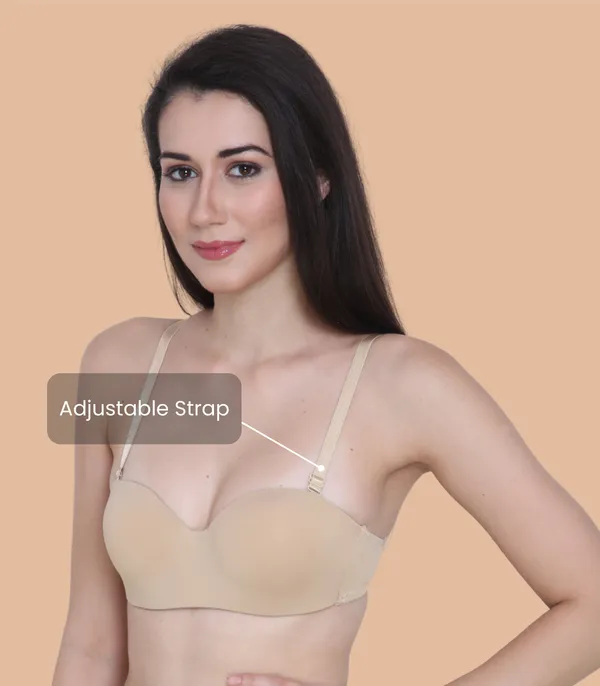 Demi_Cup_Bra_|,_Padded,_Underwired_Bra_|_Adjustable_Detachable_Straps,_Low_Coverage_Demi_Bra_(in