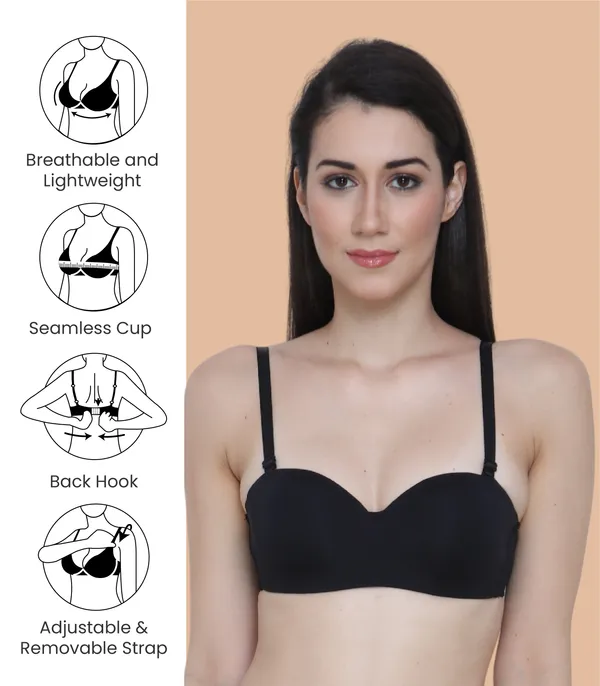 Demi_Cup_Bra_|,_Padded,_Underwired_Bra_|_Adjustable_Detachable_Straps,_Low_Coverage_Demi_Bra_(in