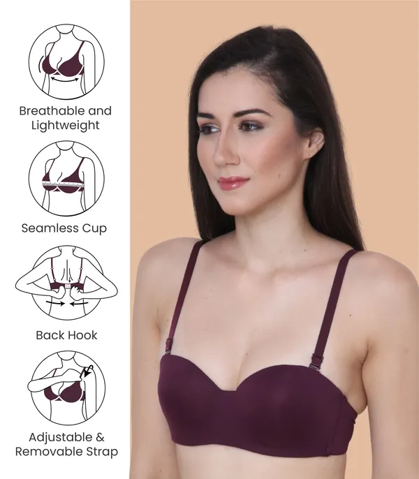 Demi_Cup_Bra_|,_Padded,_Underwired_Bra_|_Adjustable_Detachable_Straps,_Low_Coverage_Demi_Bra_(in