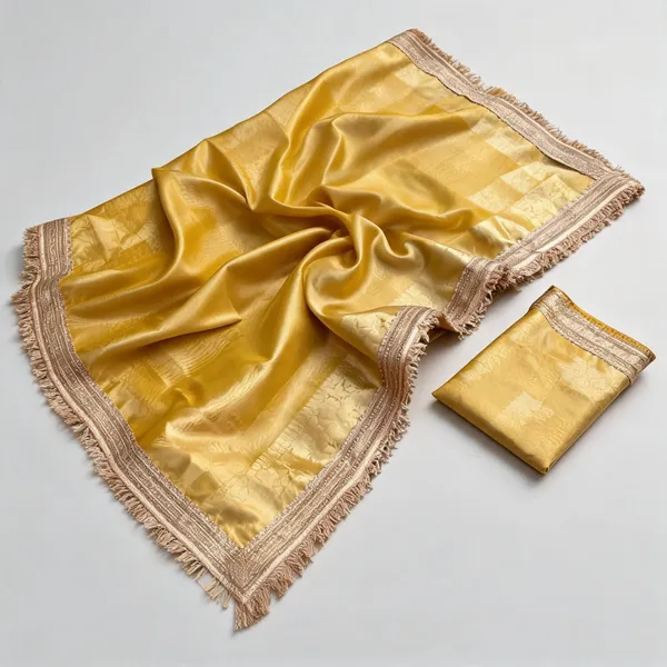 Golden_Yellow_Mashru_Silk_Saree_With_Blouse_Piece_For_Women