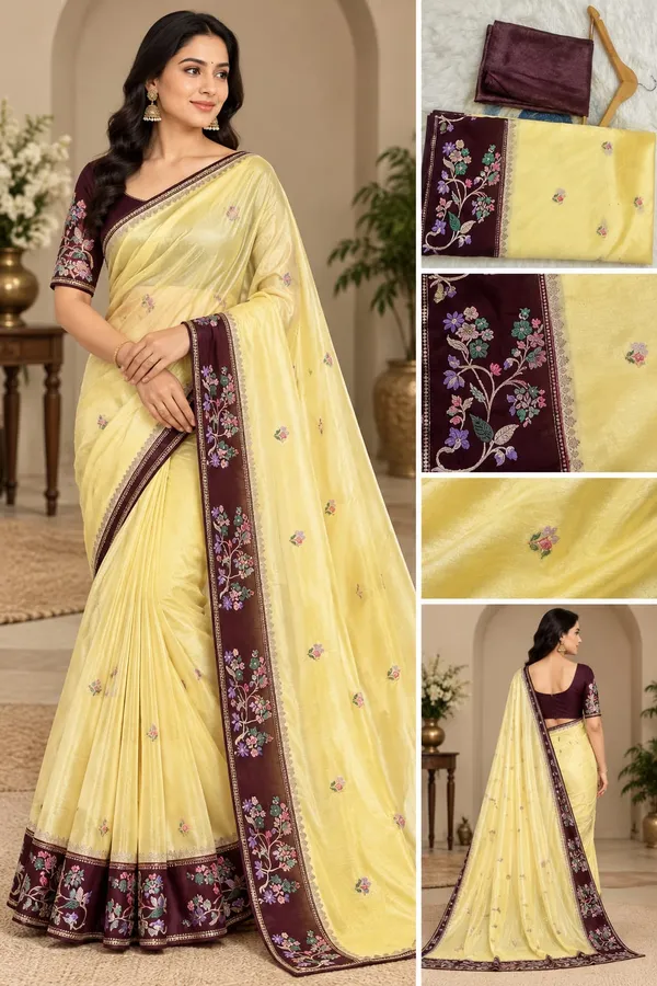 Yellow_Raw_Mango_Silk_Saree_With_Blouse_Piece_For_Women